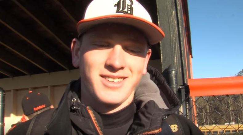 Jason Groome smiles during an interview.