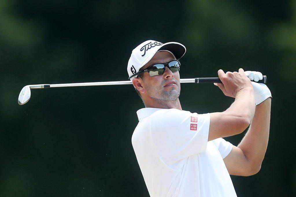 Adam Scott swings.