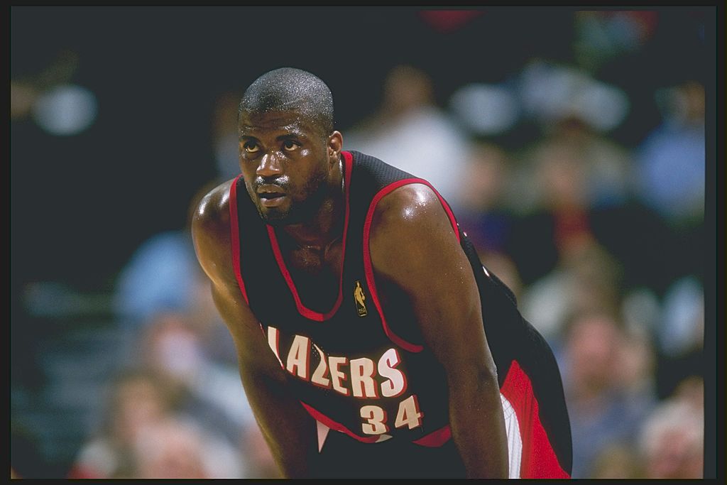 Guard Isaiah Rider of the Portland Trailblazers stands on the court.