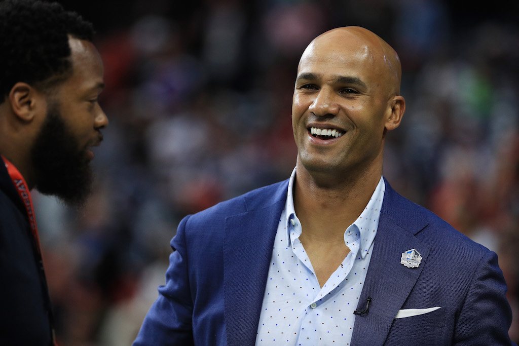 Jason Taylor smiles and laughs.