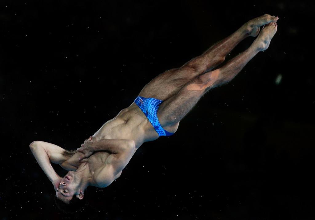 Nicholas McCrory of the United States competes in the Men's 10m Platform Diving Final on Day 15 of the London 2012 Olympic Games.
