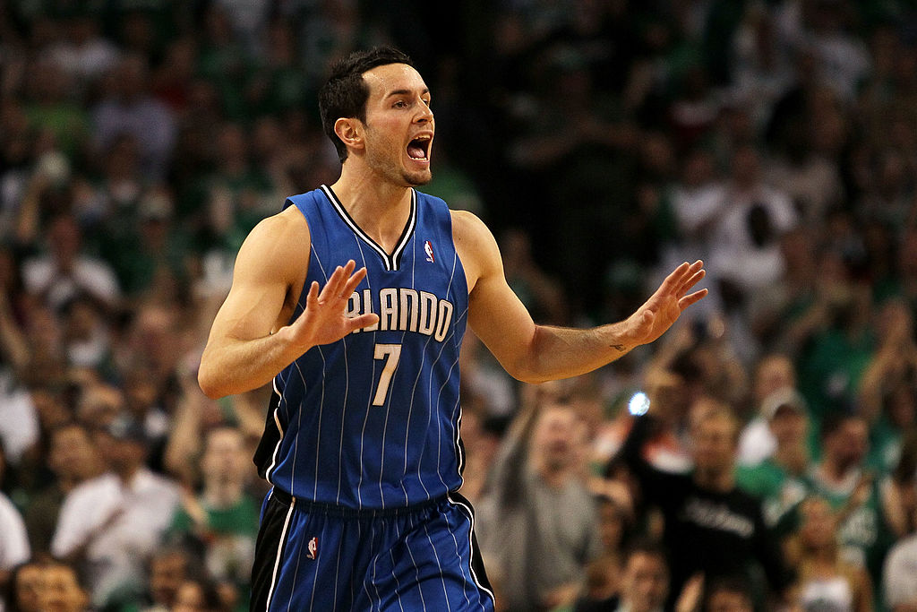 J.J. Redick reacts against the Boston Celtics in Game 4 of the 2010 Eastern Conference Finals. 