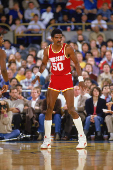 Ralph Sampson of the Houston Rockets looks on during a game in the1987–88 season. 