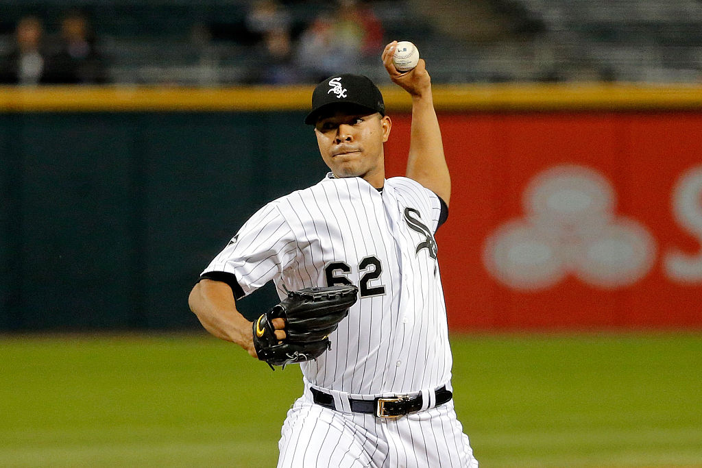Jose Quintana of the Chicago White Sox pitches against the Tampa Bay Rays.