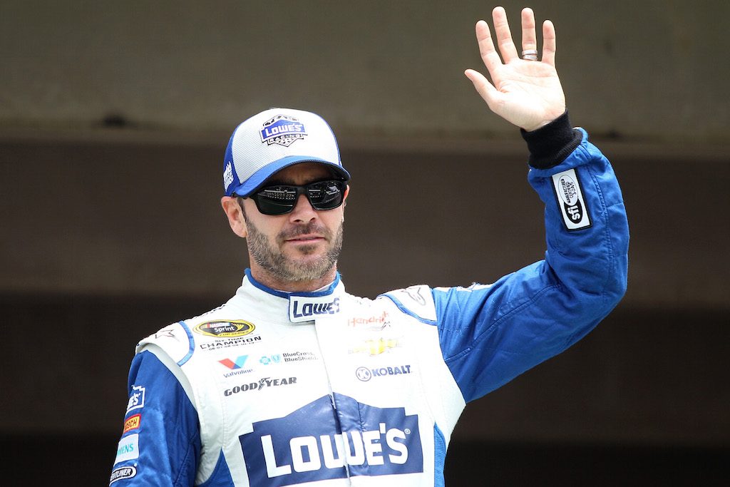 Jimmie Johnson is introduced.