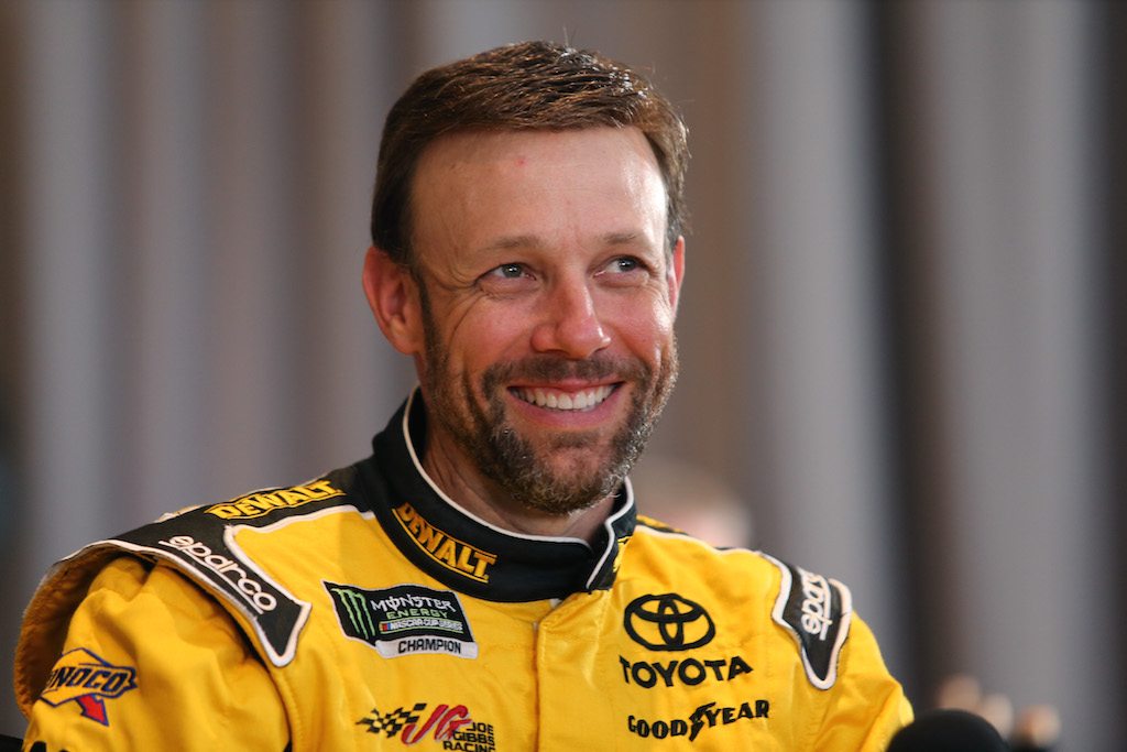 Matt Kenseth chats with the media.