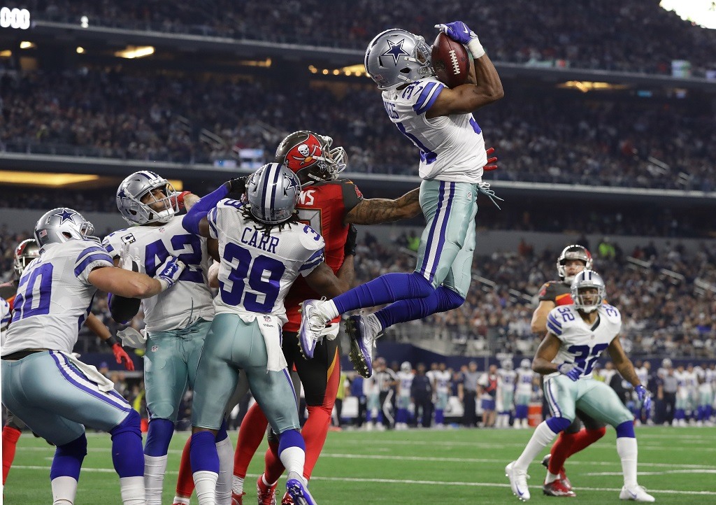 Byron Jones still puts those broad jump skills to the test for the Dallas Cowboys.