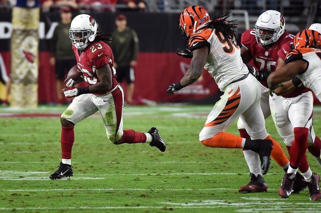 Chris Johnson shows off his record-setting running skills on a regular basis.