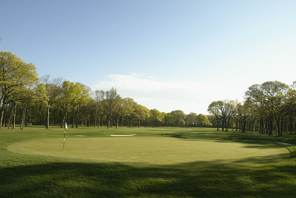 The ninth green at the Bethpage State Park Black course that hosted the 2002 U.S. Open
