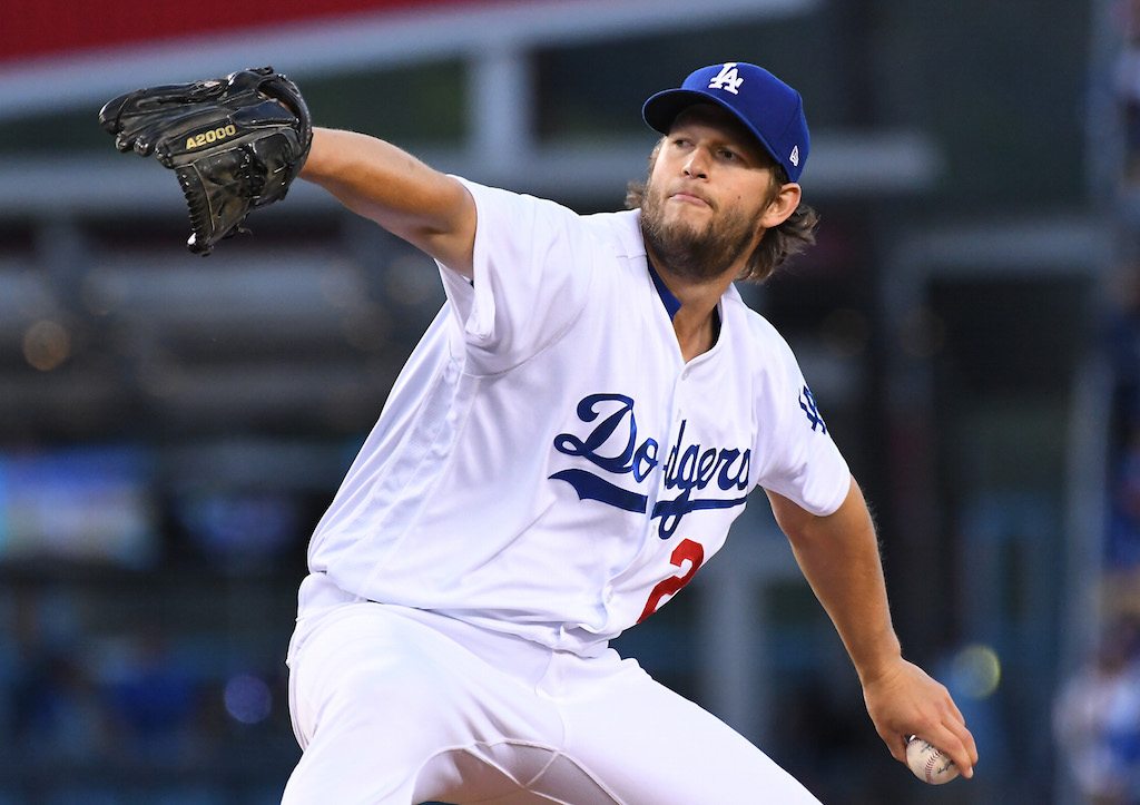 Clayton Kershaw pitches against the Diamondbacks.