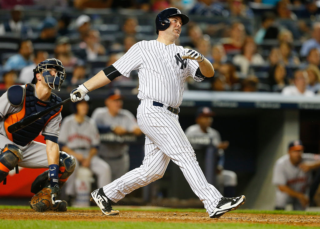 Brian McCann of the New York Yankees connects on a two-run home run.