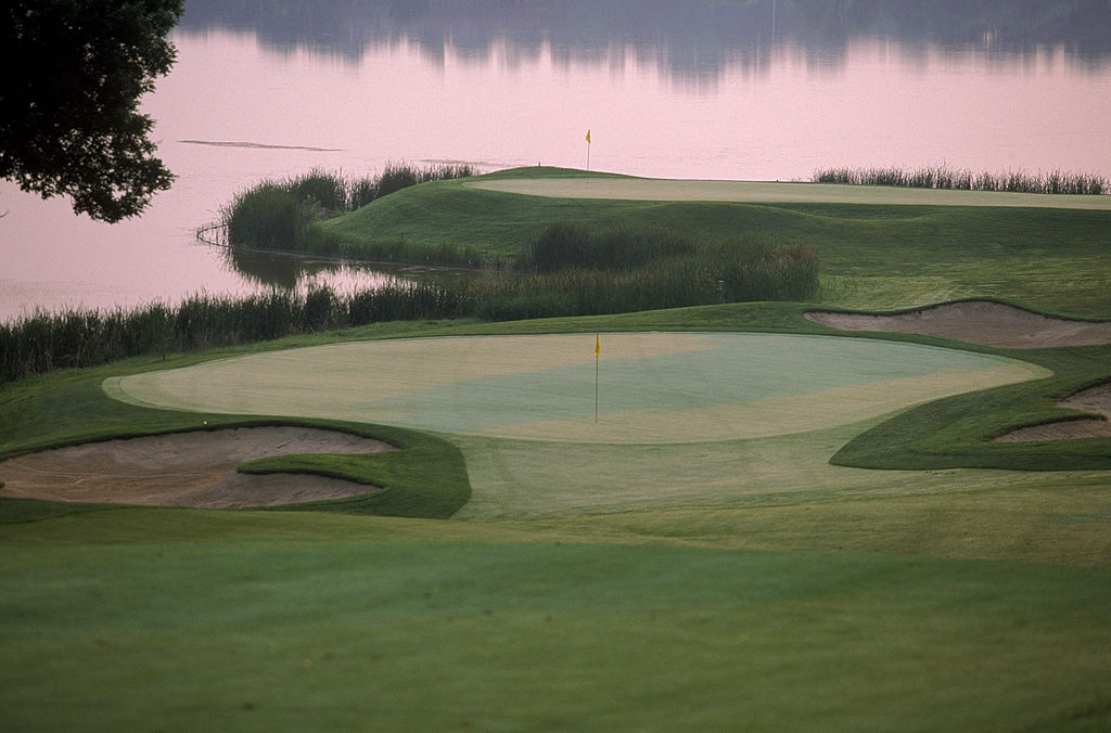 General view of the tenth and 16th greens
