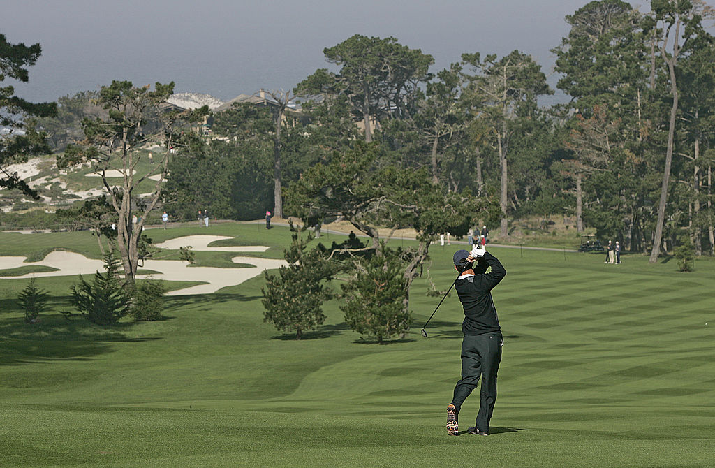 Mike Weir during the third round of the AT&T Pebble Beach National Pro-Am on Spyglass Hill Golf Course in Pebble Beach