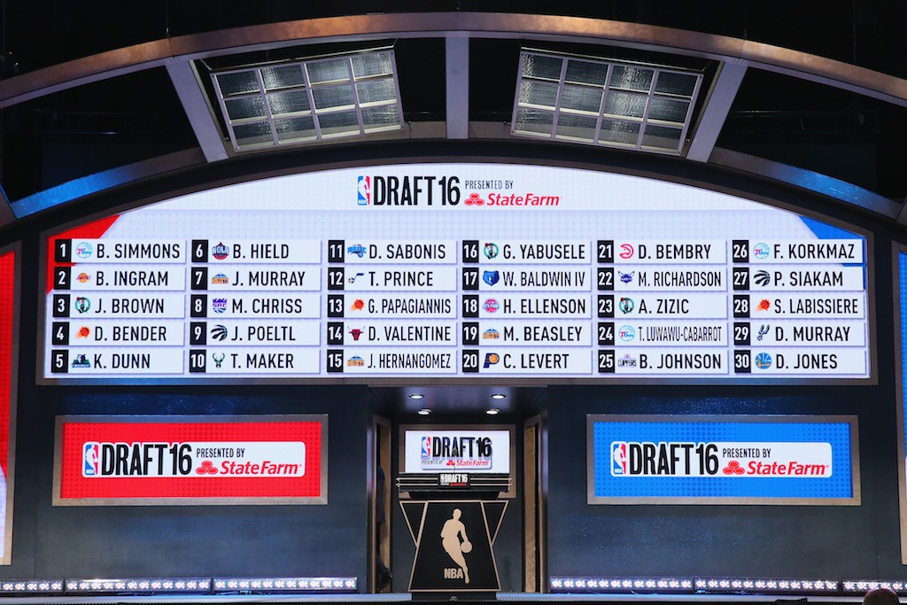 2016 NBA Draft board