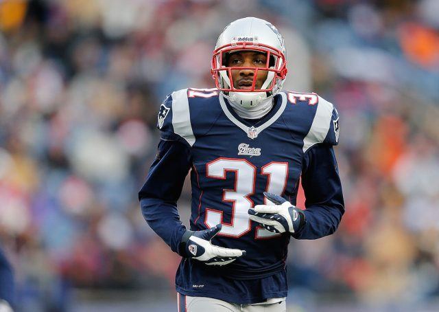 Aqib Talib looks on during a game against the Browns.