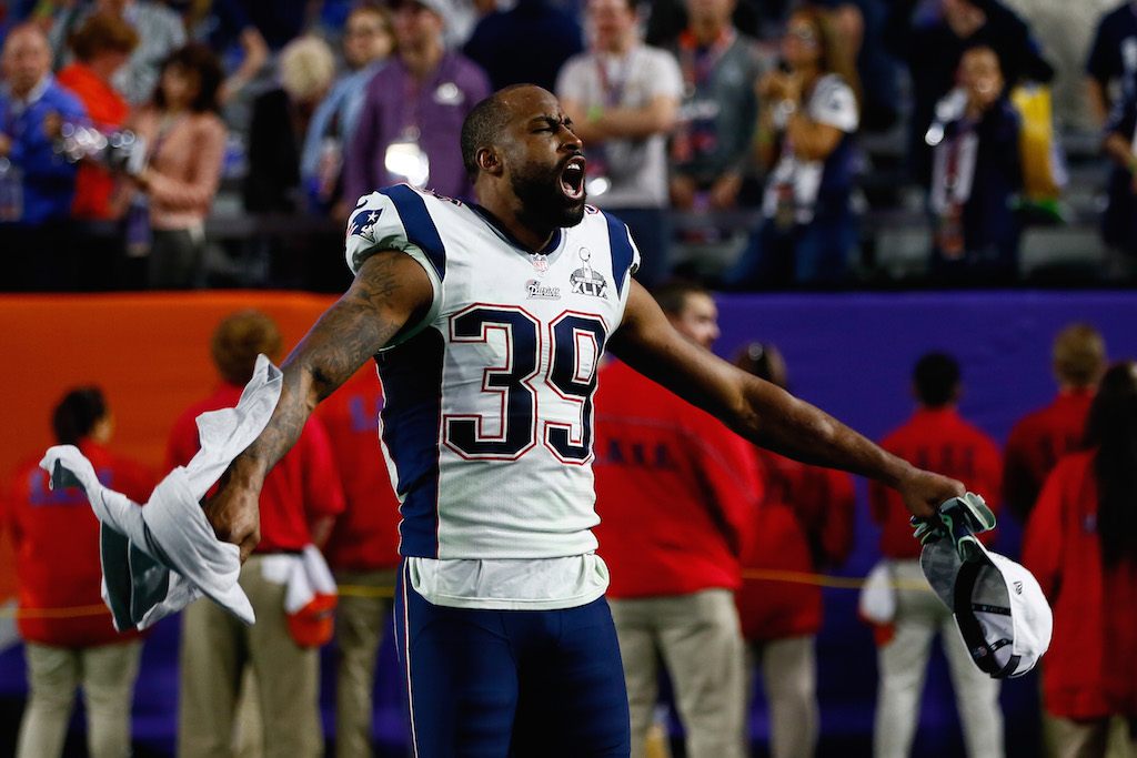 Brandon Browner celebrates a Super Bowl victory.