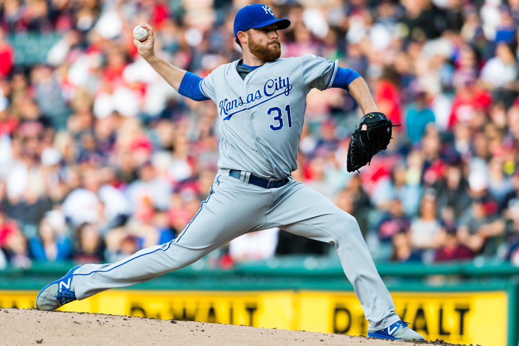 Ian Kennedy pitches for the Kansas City Royals.
