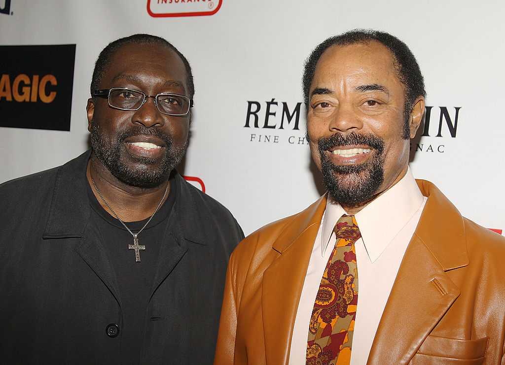 Walt Frazier and Earl Monroe of the 1973 Knicks pose for a picture.
