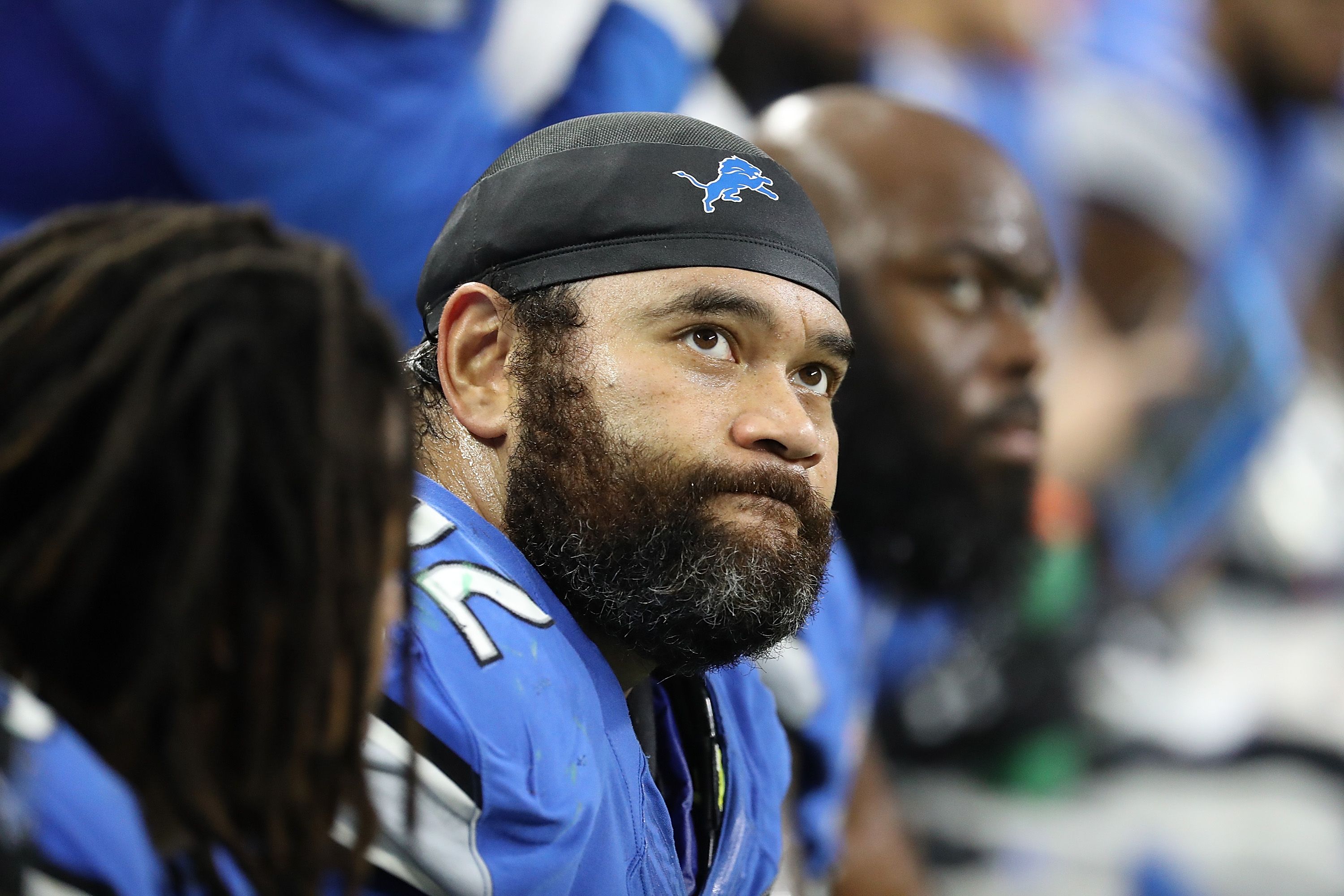 Haloti Ngata looks on during a game in 2015.