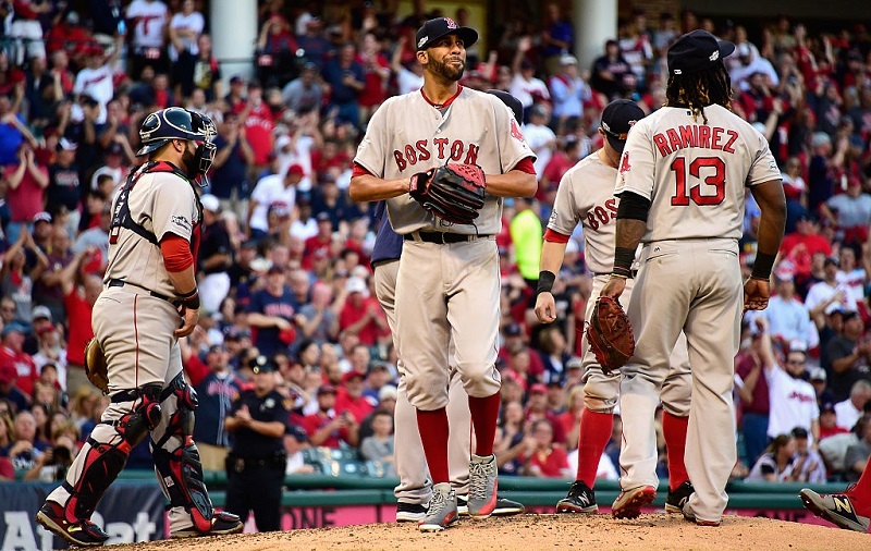 David Price exits after allowing 5 ER in 3.1 IP in Game 2 of the ALDS.