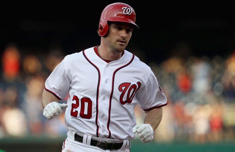 Daniel Murphy runs the bases at Nationals Park on June 13, 2017.