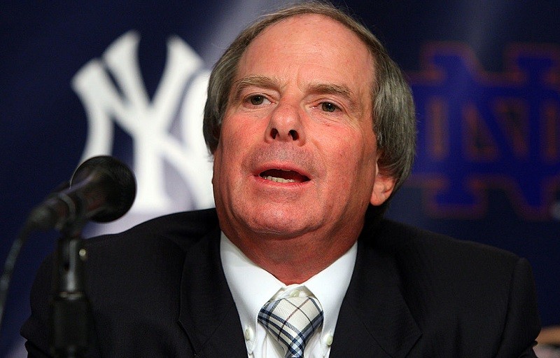 New York Yankees Chief Operating Officer Lonn Trost speaks during a press conference.