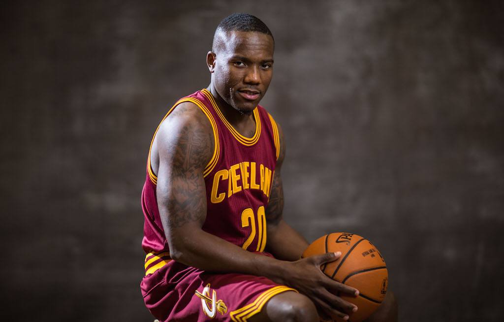 Kay Felder poses during a rookie photoshoot.