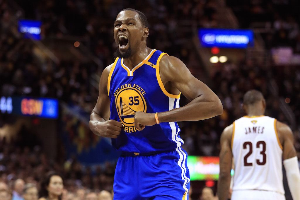 Kevin Durant is pumped.