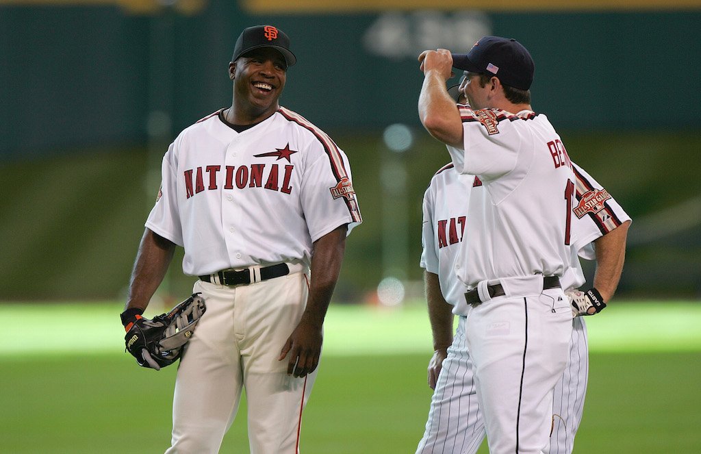Barry Bonds is all smiles in Houston.