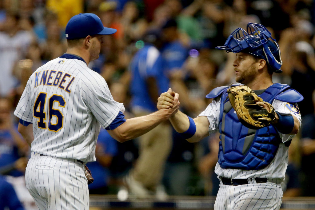 Milwaukee Brewers celebrates a successful inning.