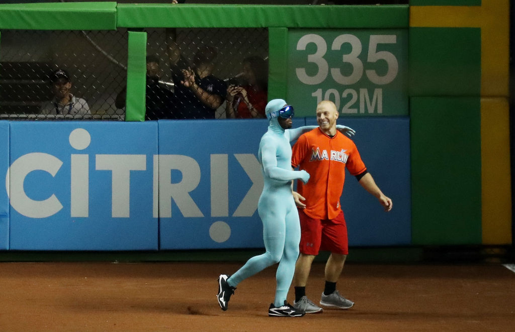 The Freeze congratulates his opponent after losing the race.