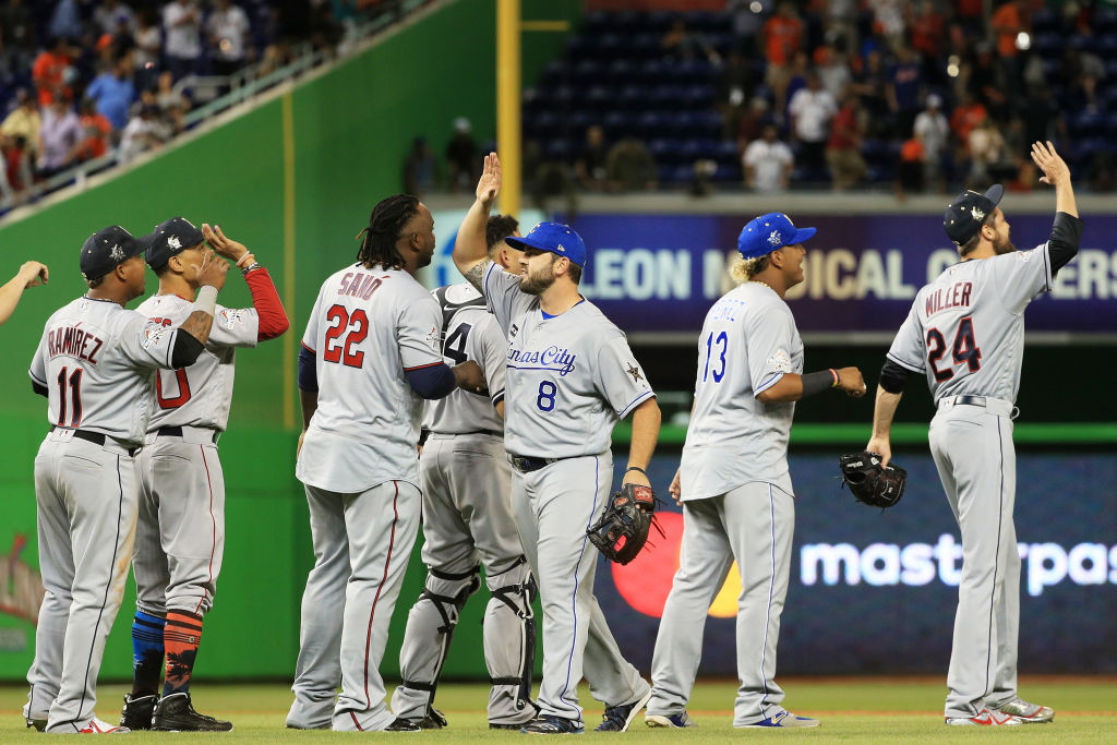 The American League celebrates another victory.