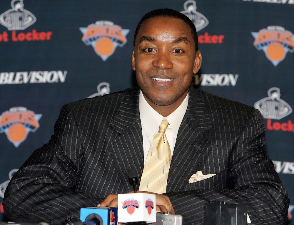 Isiah Thomas addresses the media.