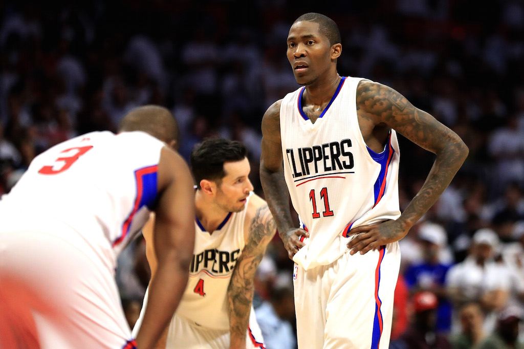 Jamal Crawford #11 looks on during a game.