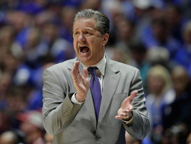 John Calipari coaches the Kentucky Wildcats.