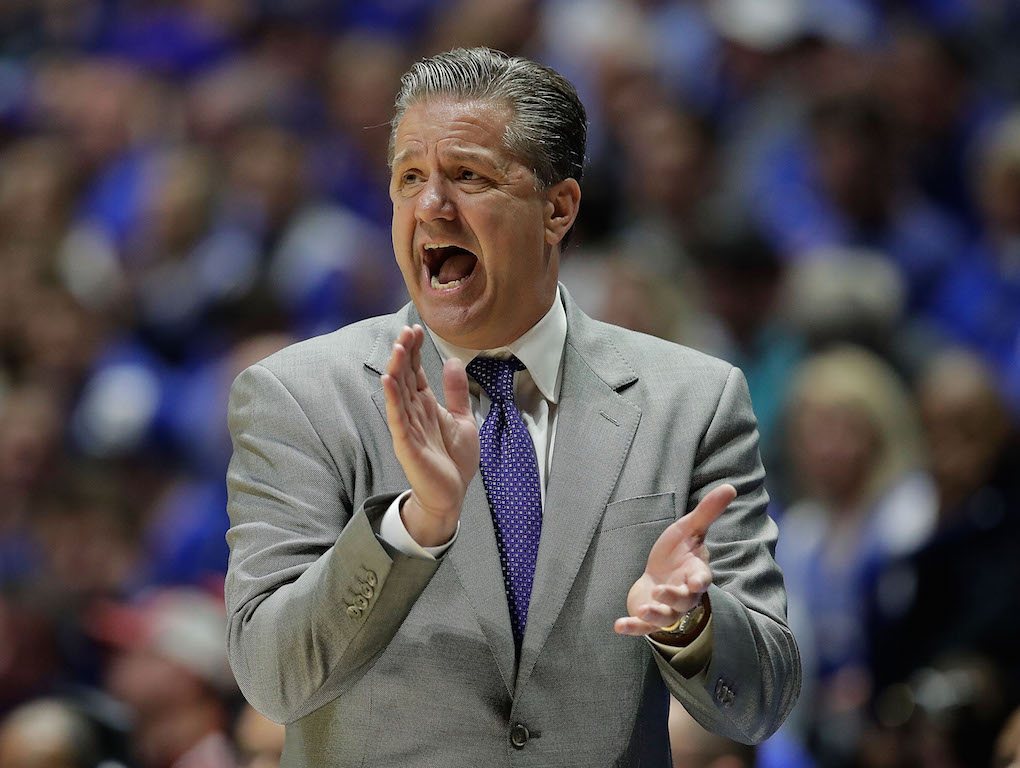 John Calipari coaches the Kentucky Wildcats.
