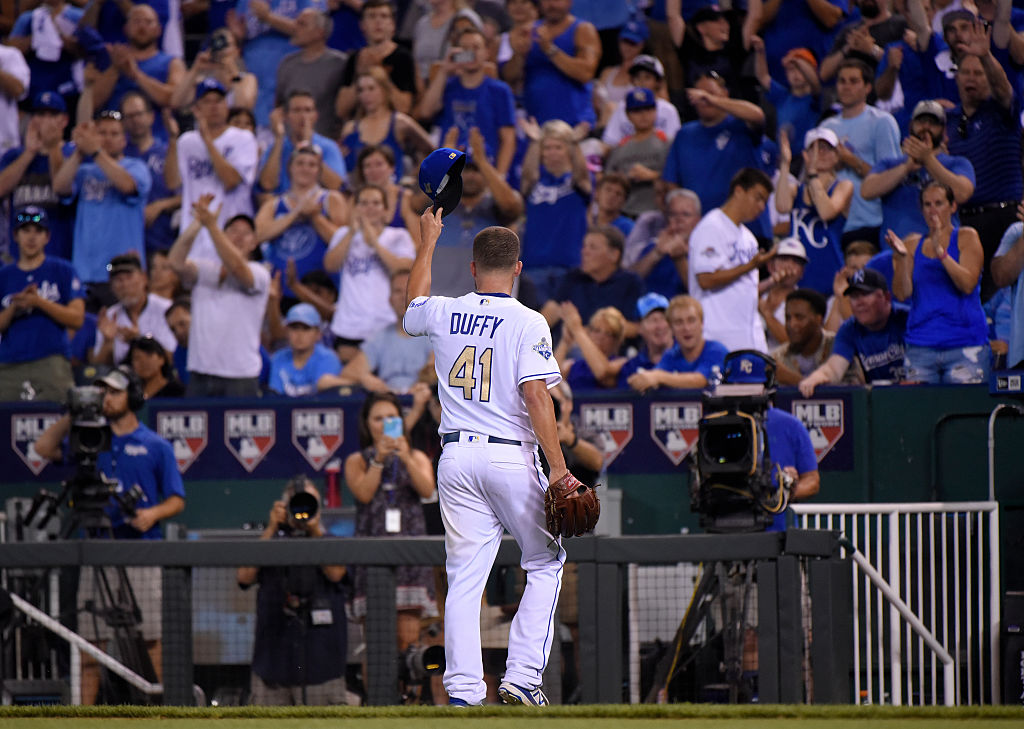 Danny Duffy tips his hat Danny Duffy tips his hat