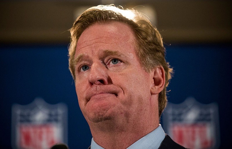 Close up of NFL Commissioner Roger Goodell in 2014