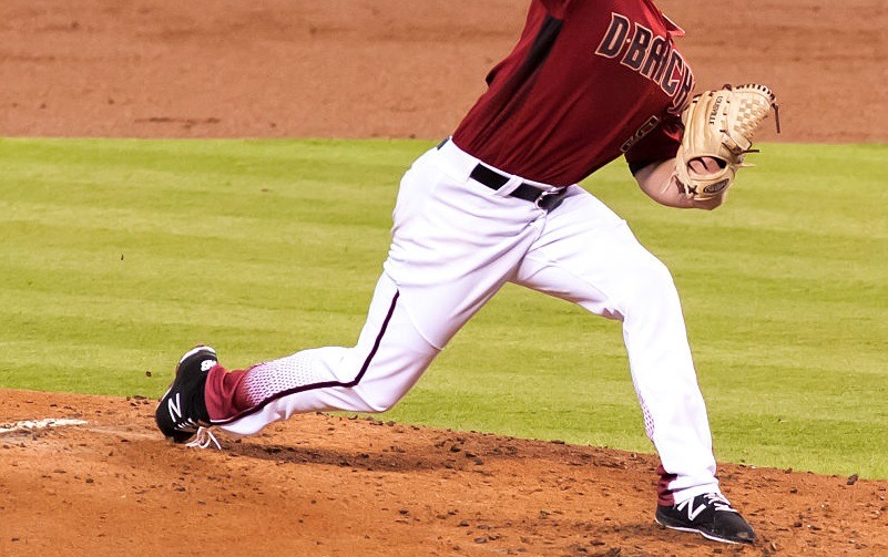 Matt Koch #55 of the Arizona Diamondbacks delivers a pitch against San Diego.