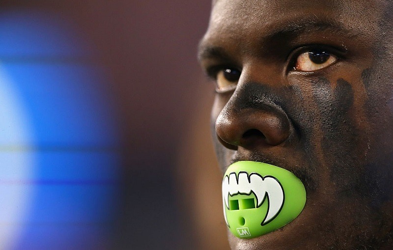 Seahawks player Fran Clark looks on during the fourth quarter of a game in November 2016.