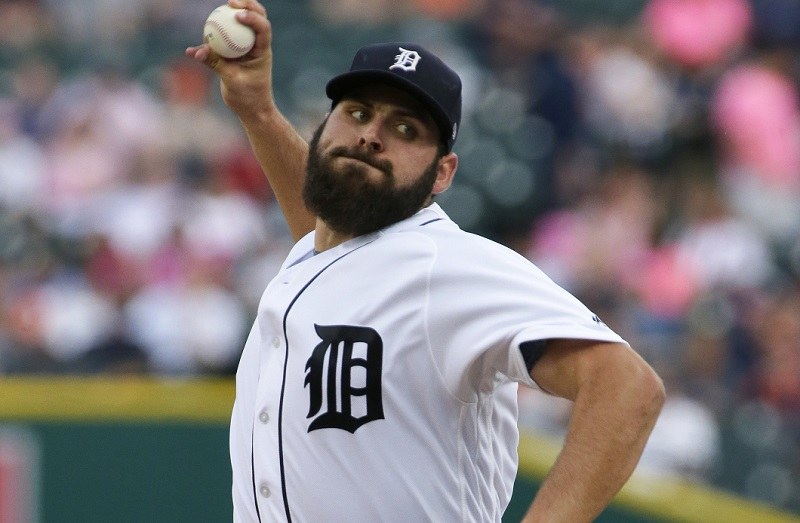 DETROIT, MI - MAY 17: Michael Fulmer #32 of the Detroit Tigers pitches against the Baltimore Orioles during the second inning at Comerica Park on May 17, 2017 in Detroit, Michigan. Fulmer recorded his fifth win in the Tigers 5-4 victory over the Orioles