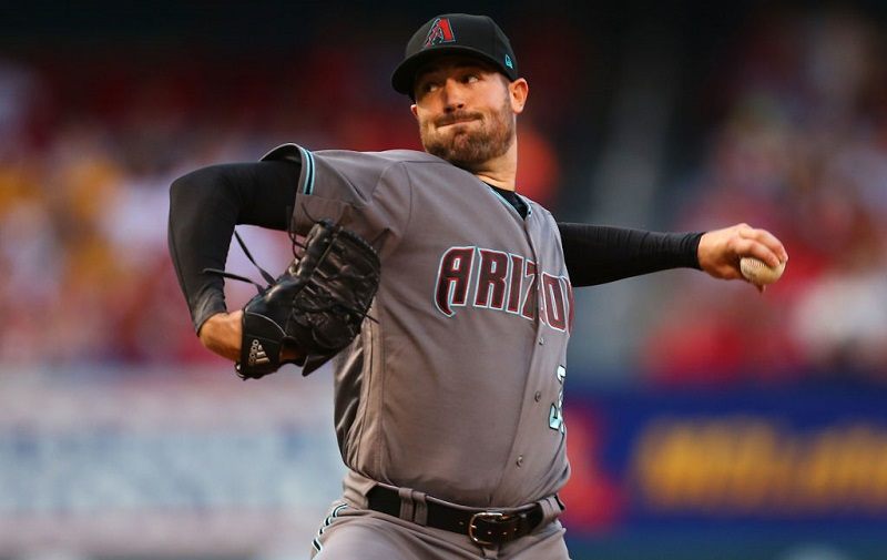 Robbie Ray #38 of the Arizona Diamondbacks delivers a pitch.