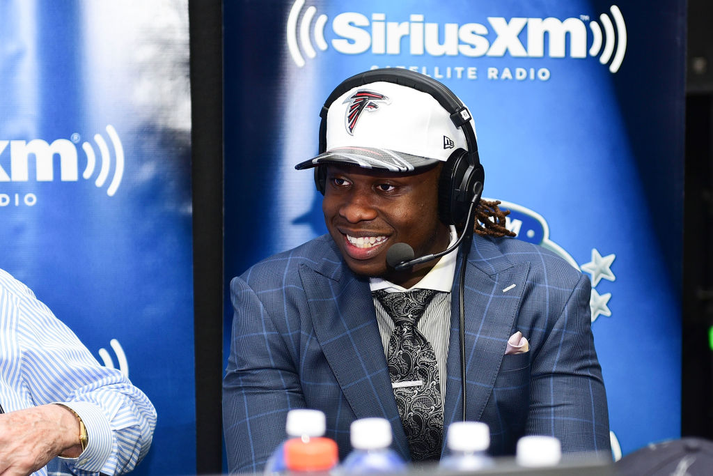 Takkarist McKinley of UCLA visits the SiriusXM NFL Radio talkshow
