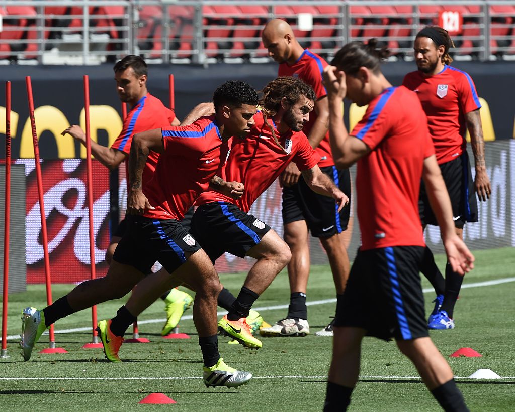 Training for COPA America match Training for COPA America match