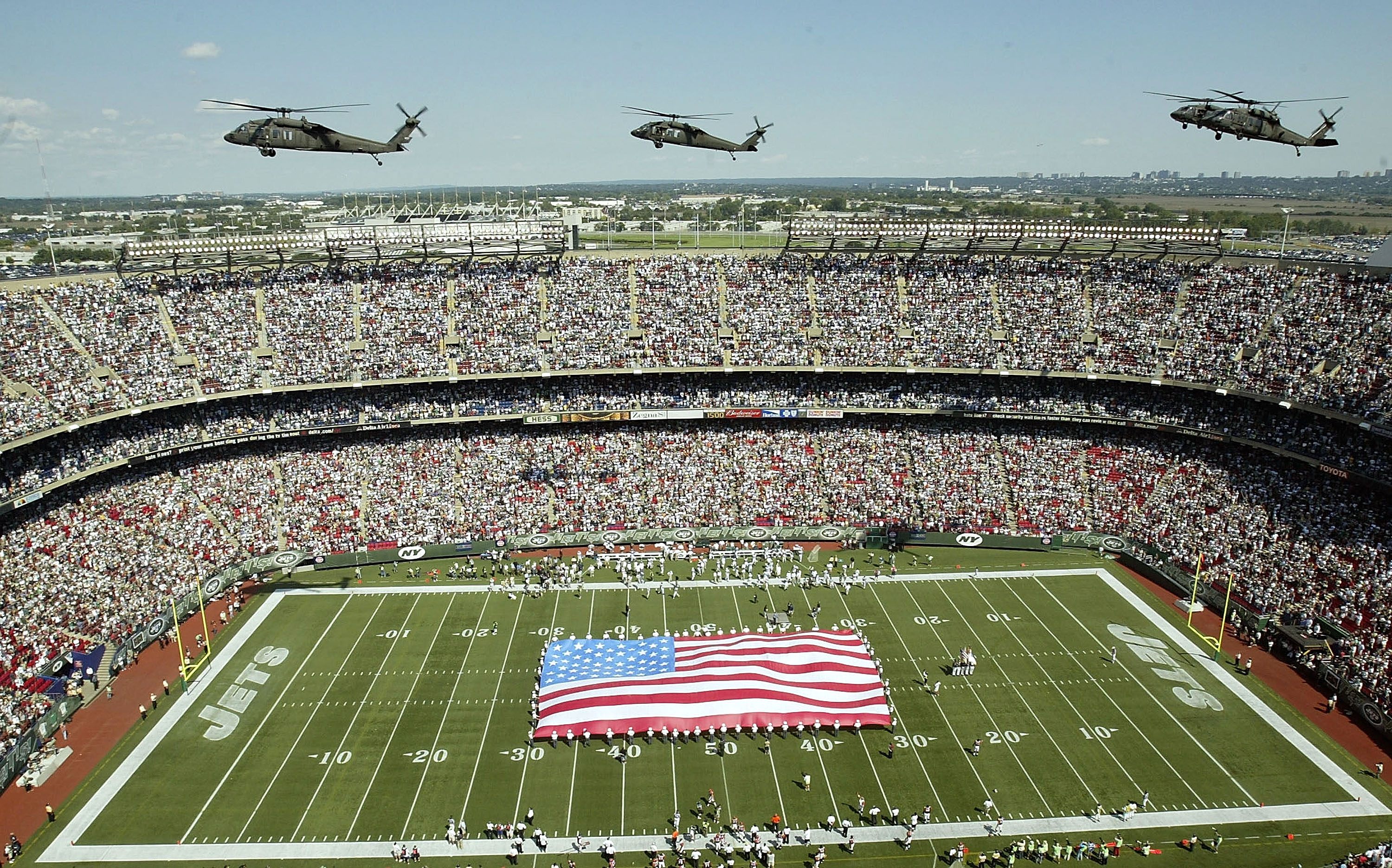 military at NFL game