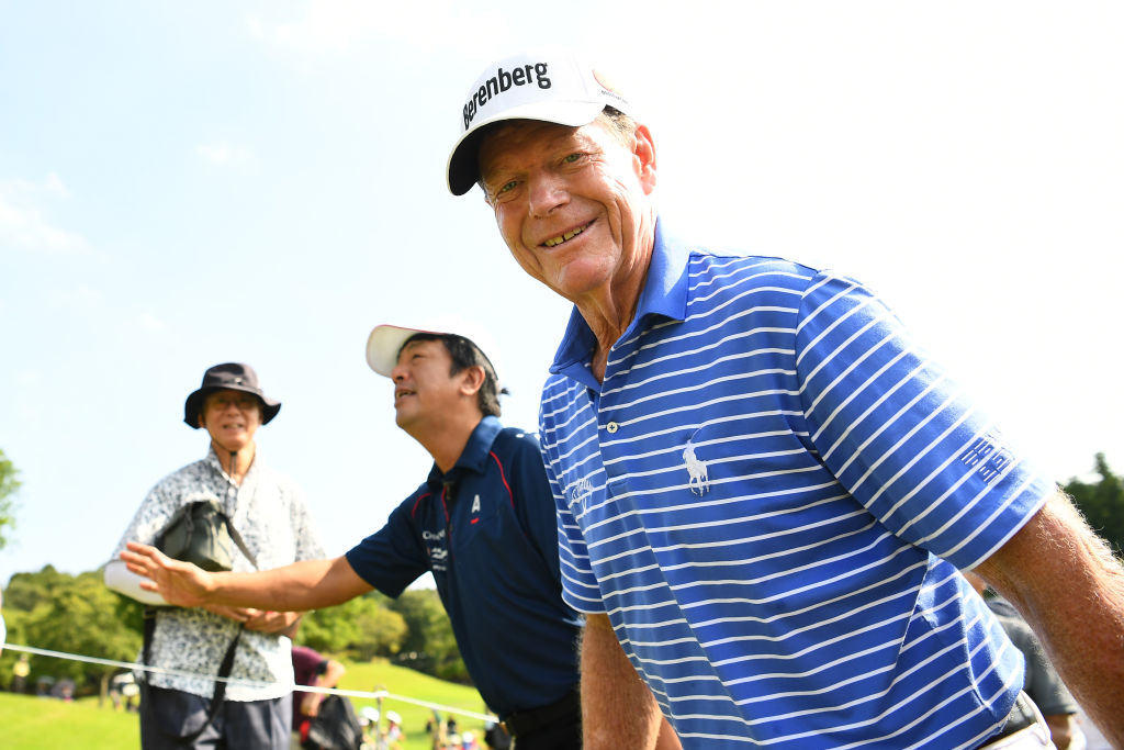 Tom Watson of the United States smiles
