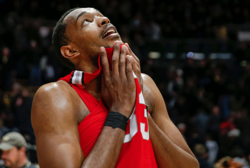 Keita Bates-Diop on the basketball court. Keita Bates-Diop on the basketball court.