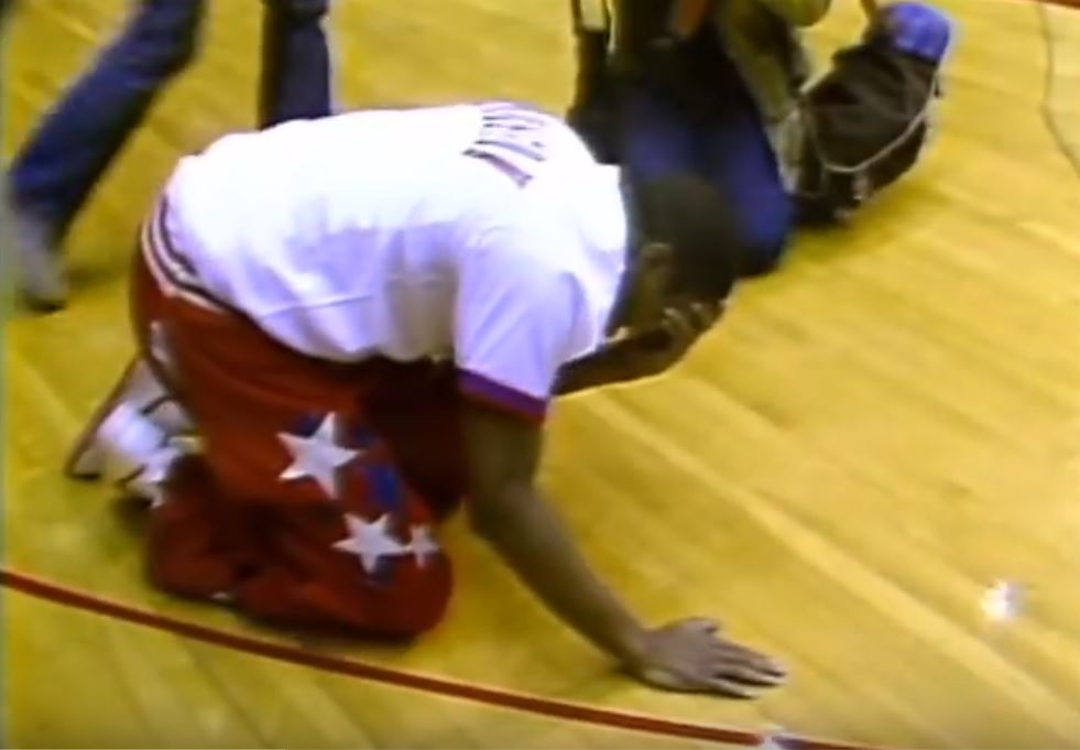 NC State celebrates winning the 1983 National Championship.