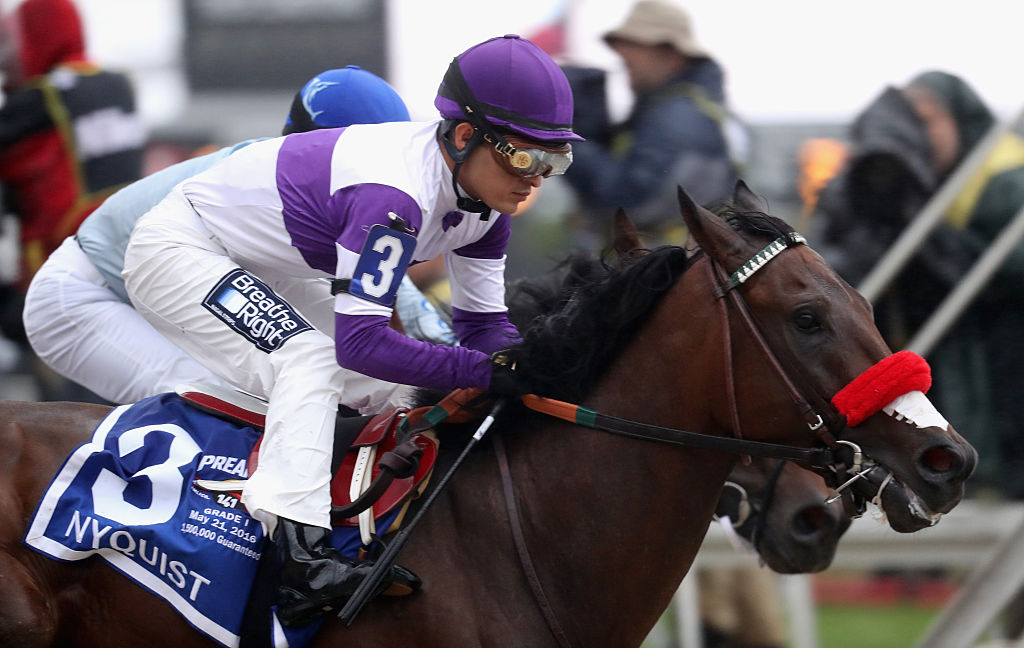 Jockey Mario Gutierrez rides Nyquist