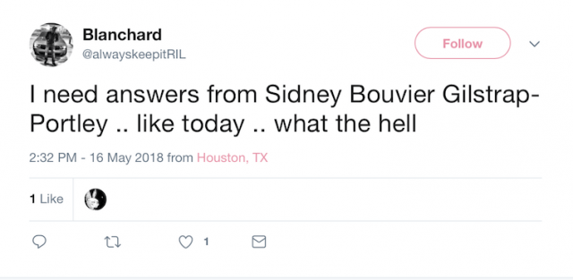 Blanchard's tweet. Blanchard's tweet.